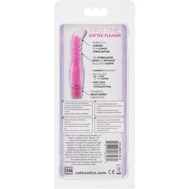 Розовый вибратор для G-стимуляции First Time Softee Pleaser - 13,25 см - First Time. Фотография 4.