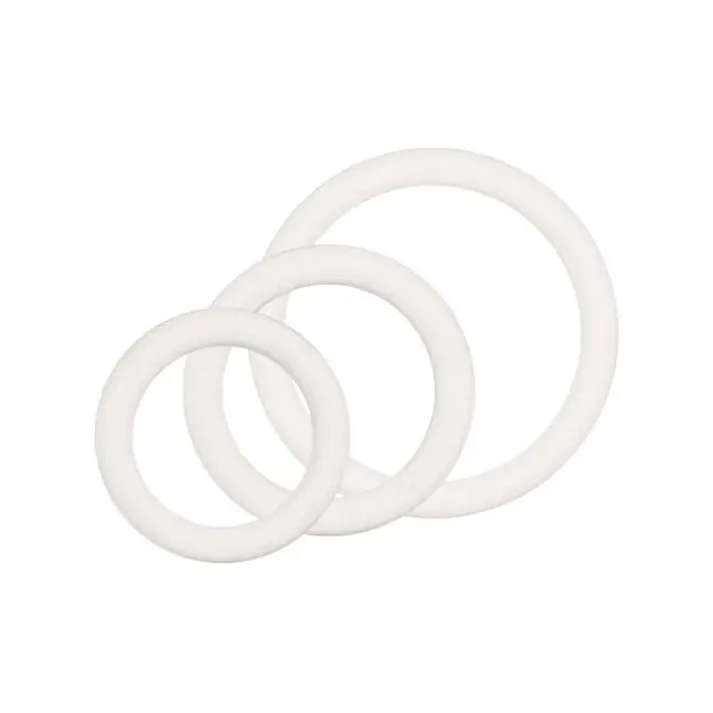 Набор из 3 белых эрекционных колец White Rubber Ring Set - Rings!