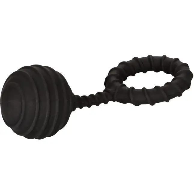 Черное эрекционное кольцо с утяжелителем Weighted Ring Large - Colt. Фотография 3.