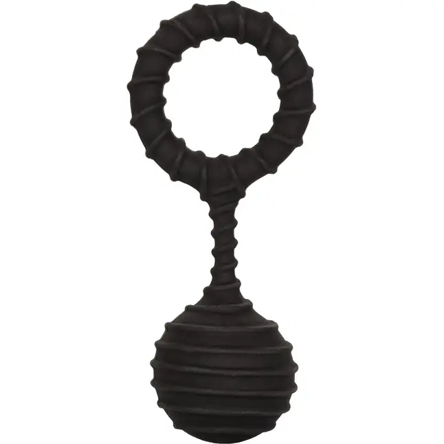 Черное эрекционное кольцо с утяжелителем Weighted Ring Large - Colt