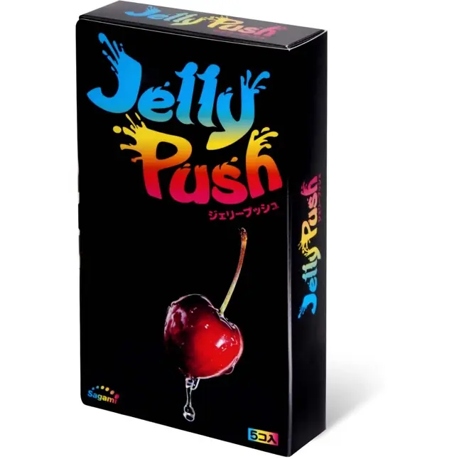 Розовые презервативы Sagami Jelly Push - 5 шт. Фотография 2.