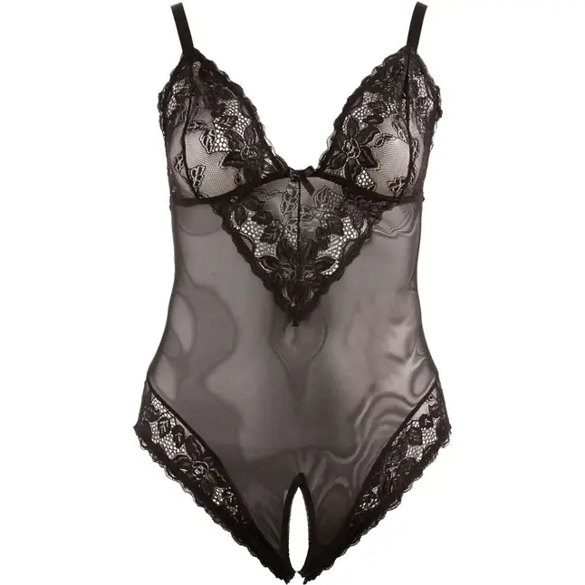 Чувственное боди с кружевом и интимным доступом - Cottelli Collection. Фотография 3.