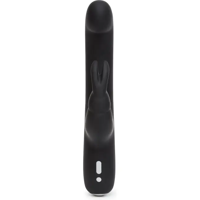 Чёрный вибратор Slimline G-Spot Rechargeable Rabbit Vibrator - 24,1 см. Фотография 3.