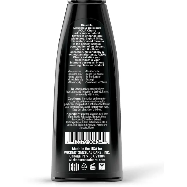 Лубрикант с ароматом сладкой вишни Wicked Aqua Cherry - 120 мл. Фотография 2.