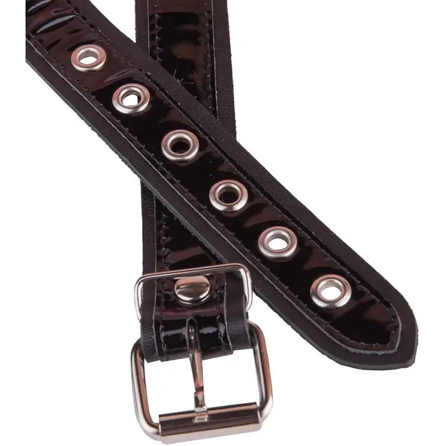 Розовый кляп-шар на черных кожаных ремешках - BDSM accessories. Фотография 4.