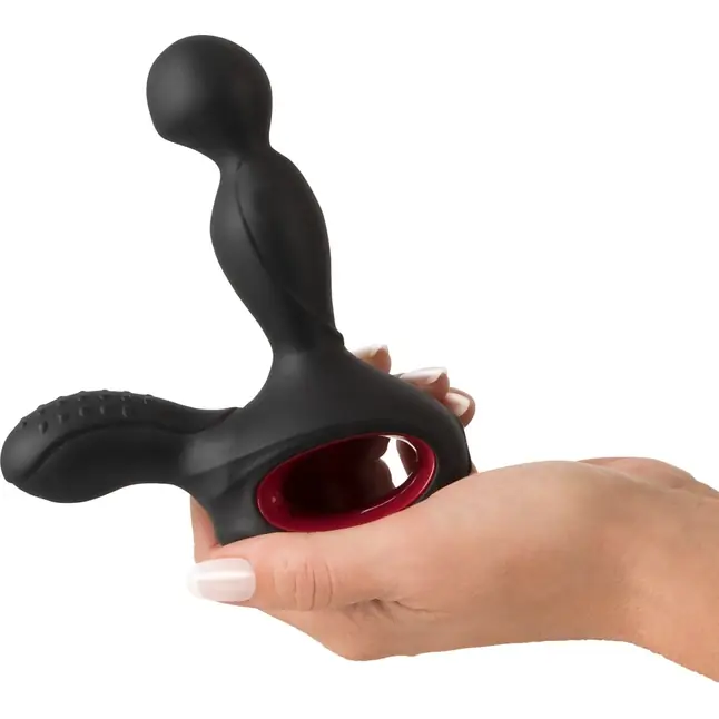 Черный вибромассажер простаты с нагревом и ротацией Prostate Plug - 14,5 см - You2Toys. Фотография 3.