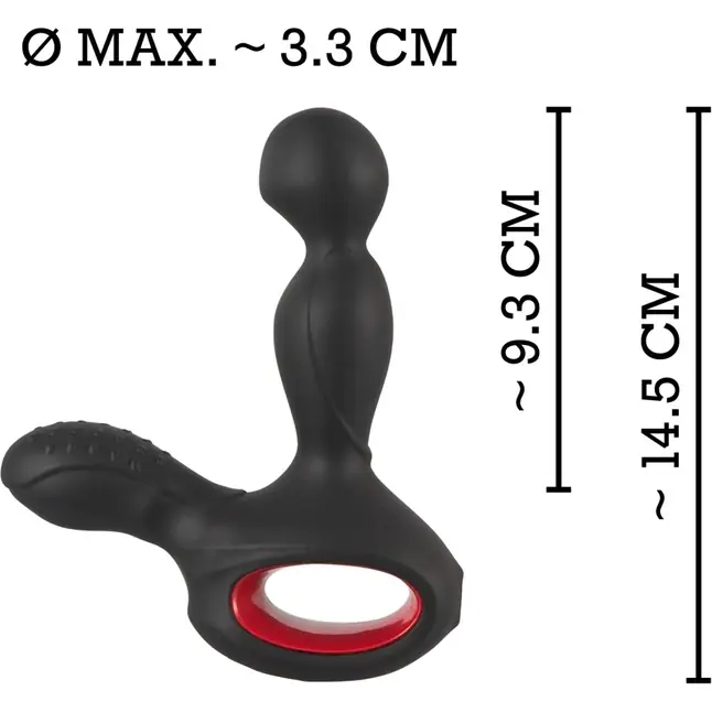 Черный вибромассажер простаты с нагревом и ротацией Prostate Plug - 14,5 см - You2Toys. Фотография 9.