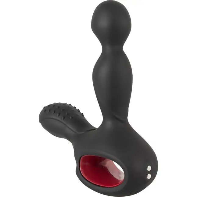 Черный вибромассажер простаты с нагревом и ротацией Prostate Plug - 14,5 см - You2Toys
