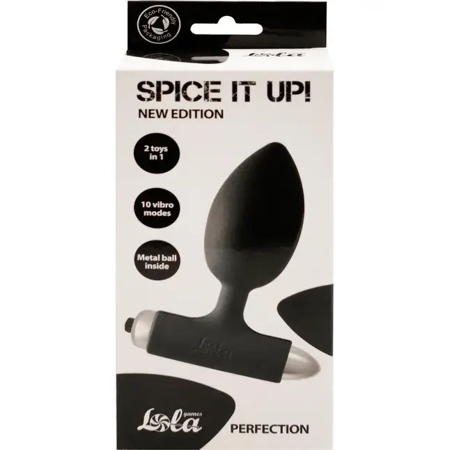 Черная анальная вибропробка New Edition Perfection - 11,1 см - Spice It Up. Фотография 4.