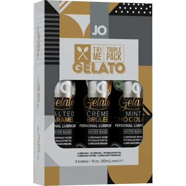 Подарочный набор вкусовых лубрикантов Tri-Me Triple Pack Gelato - JO Gelato