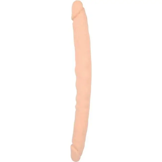 Телесный двойной фаллоимитатор Erowoman - 40 см - EROWOMAN-EROMAN