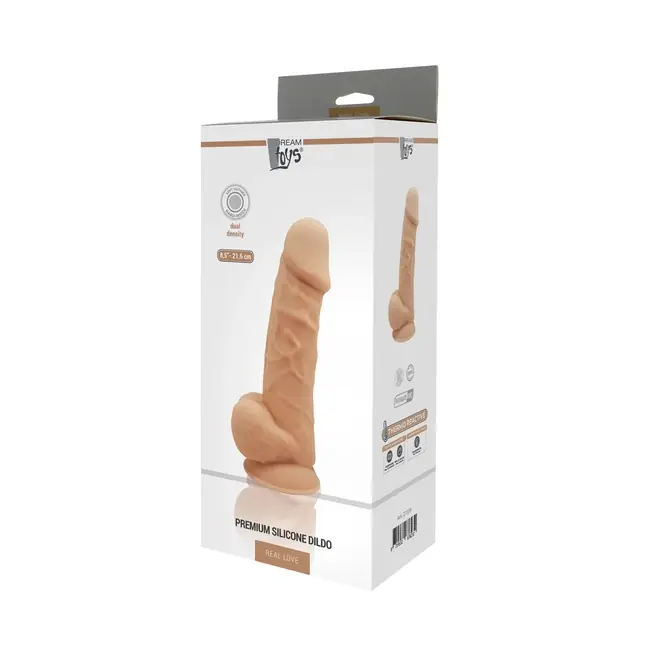 Телесный реалистичный фаллоимитатор DILDO 8.5INCH FLESH - 21,6 см - Real Love. Фотография 2.