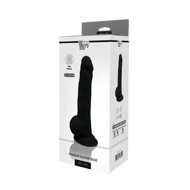 Черный реалистичный фаллоимитатор 9.5INCH BLACK - 24 см. - Real Love. Фотография 2.