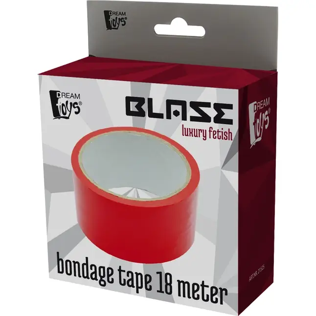 Красная липкая лента BONDAGE TAPE - 18 м - Blaze. Фотография 2.