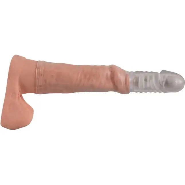 Прозрачная рифленая вибронасадка Vibrating Sleeve - 22,5 см - You2Toys. Фотография 6.