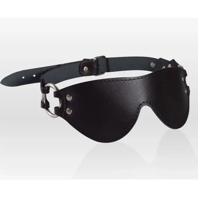 Маска из натуральной кожи с велюровой подкладкой - BDSM accessories