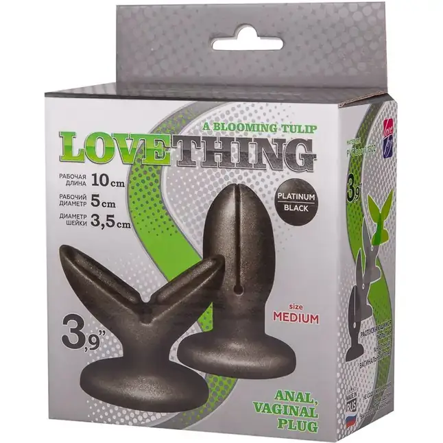 Анально-вагинальный плаг A Blooming tulip - 11 см - LOVETHING. Фотография 7.