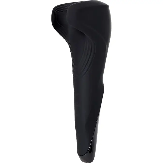 Чёрный нереалистичный мастурбатор с вибрацией Satisfyer Men Wand