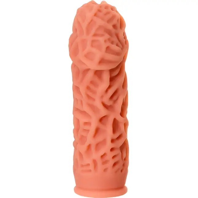 Насадка на фаллос с рельефными складочками Extreme Sleeve 012 S-size - 12,7 см. Фотография 3.