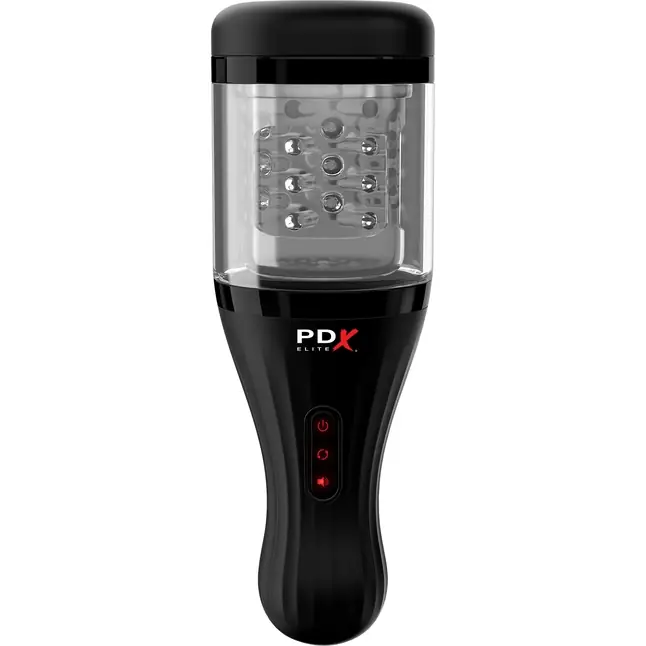 Прозрачный мастурбатор-ротатор с голосовым сопровождением Talk Dirty Rotobator - PDX Elite. Фотография 2.