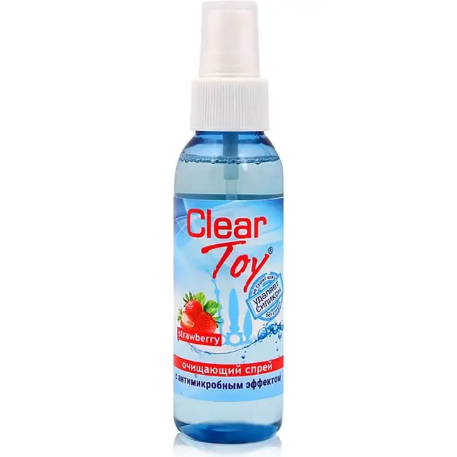 Очищающий спрей для игрушек Clear Toy Strawberry - 100 мл - Средства гигиенического ухода