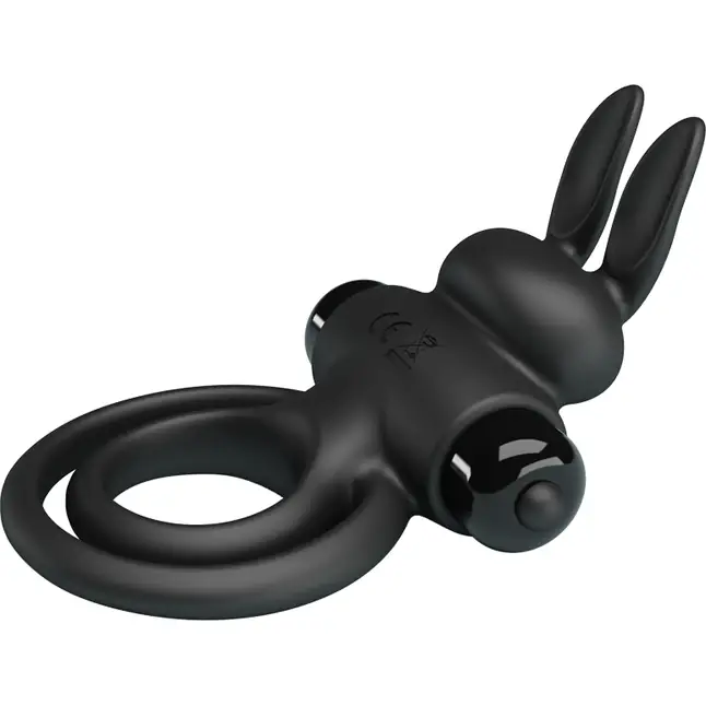 Черное эрекционное кольцо с вибростимуляцией клитора Vibrant Penis Ring III - Pretty Love. Фотография 3.