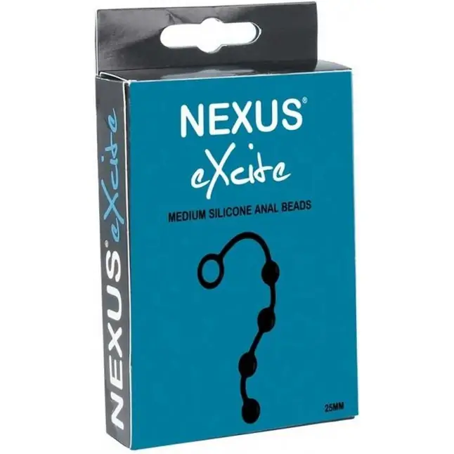 Черная анальная цепочка NEXUS Excite М - 28 см. Фотография 2.