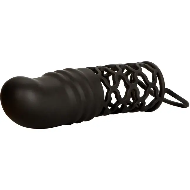 Черная удлиняющая насадка на пенис Silicone 2 Extension - 14,5 см - Dr. Joel Kaplan. Фотография 3.