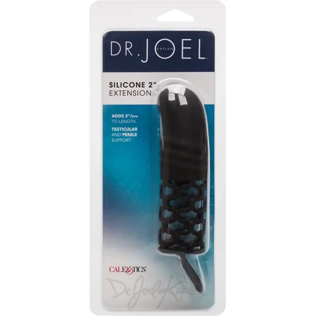 Черная удлиняющая насадка на пенис Silicone 2 Extension - 14,5 см - Dr. Joel Kaplan. Фотография 7.