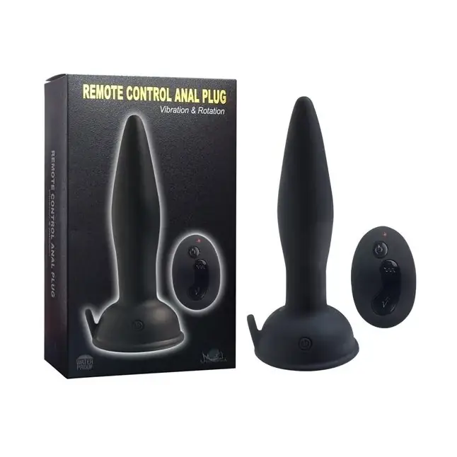 Черный анальный вибростимулятор Remote Control Anal Plug - 17,5 см. Фотография 3.