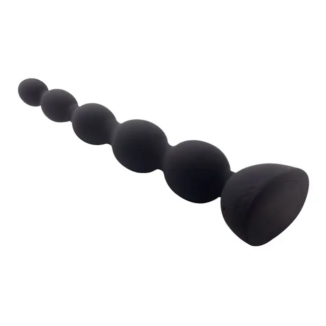 Черный анальный вибростимулятор Anal Beads L - 21,5 см. Фотография 2.