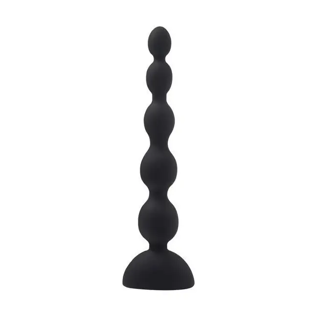 Черный анальный вибростимулятор Anal Beads L - 21,5 см