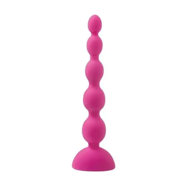 Розовый анальный вибростимулятор Anal Beads L - 21,5 см
