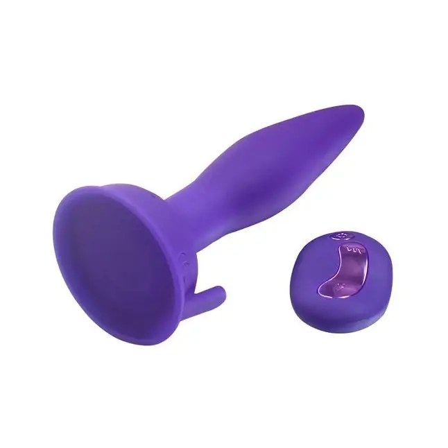 Фиолетовый анальный вибростимулятор Remote Control Anal Plug - 17,5 см. Фотография 2.
