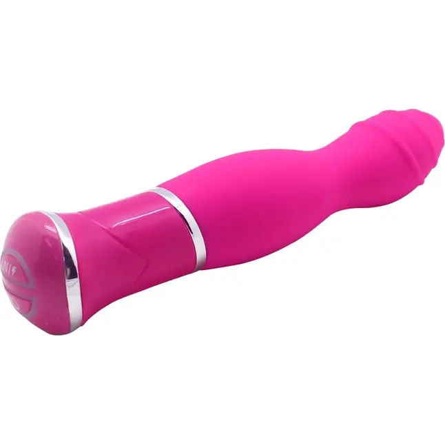 Розовый вибратор ECSTASY Rippled Vibe - 19,5 см. Фотография 5.