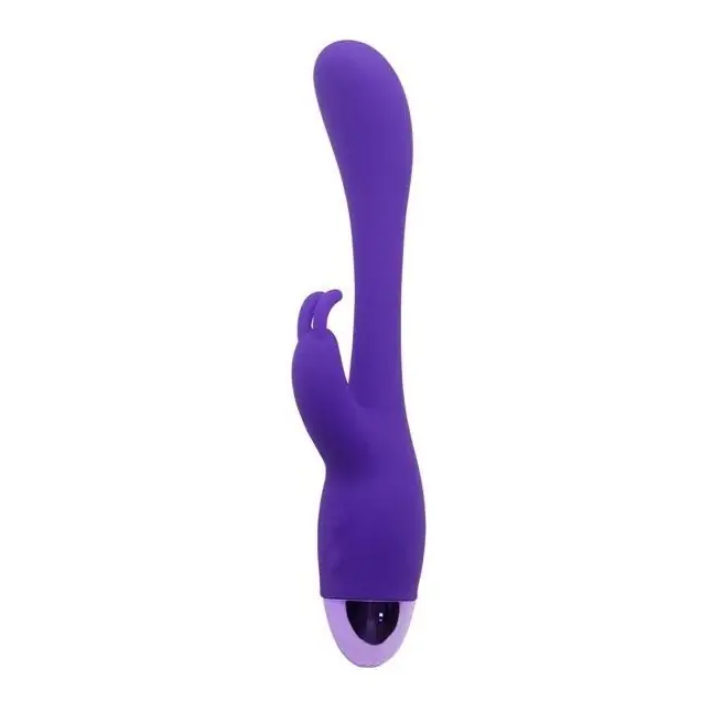 Фиолетовый вибратор INDULGENCE Elated Rabbit - 23 см
