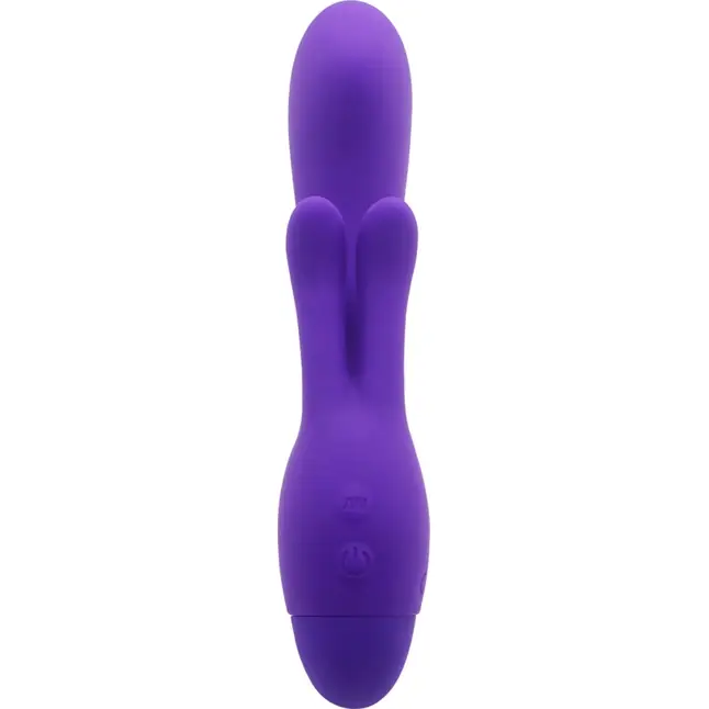 Фиолетовый вибратор INDULGENCE Frolic Bunny - 18,5 см. Фотография 2.