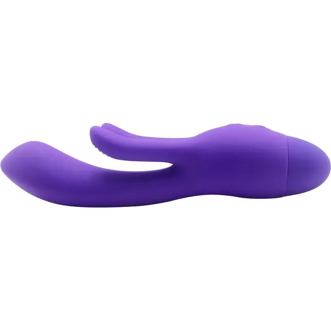 Фиолетовый вибратор INDULGENCE Frolic Bunny - 18,5 см. Фотография 3.