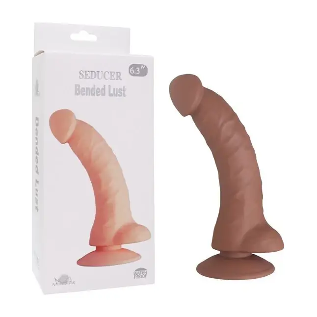 Коричневый фаллоимитатор SEDUCER Bended Lust - 18,5 см. Фотография 3.