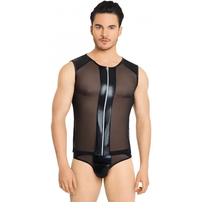 Эротический мужской костюм-сетка с молнией - Men s collection