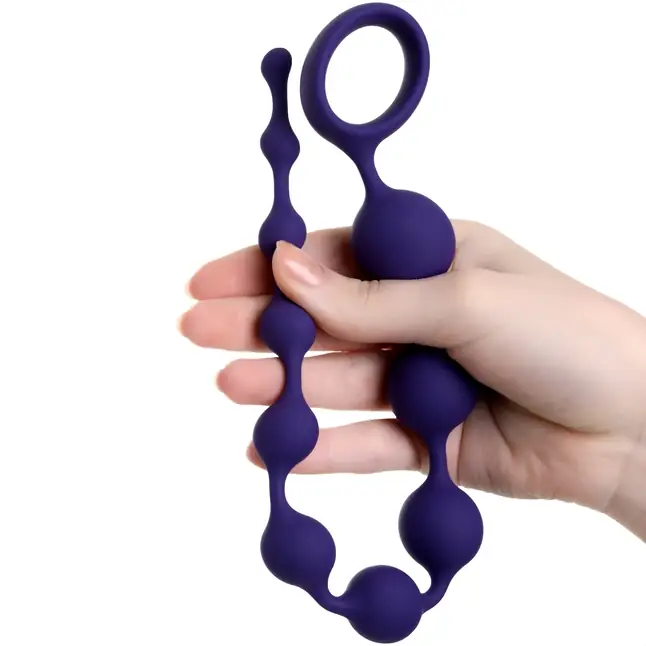 Фиолетовая силиконовая анальная цепочка Grape - 35 см - ToDo. Фотография 2.