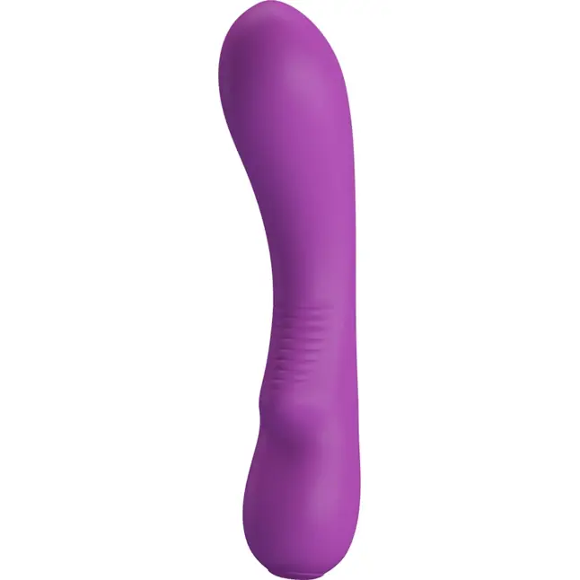 Фиолетовый силиконовый вибратор Elsa - 19 см