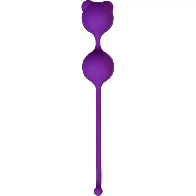 Фиолетовые вагинальные шарики A-Toys с ушками