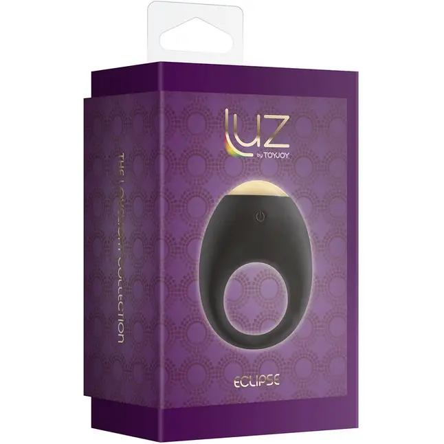 Черное эрекционное кольцо Eclipse Vibrating Cock Ring - LUZ. Фотография 2.