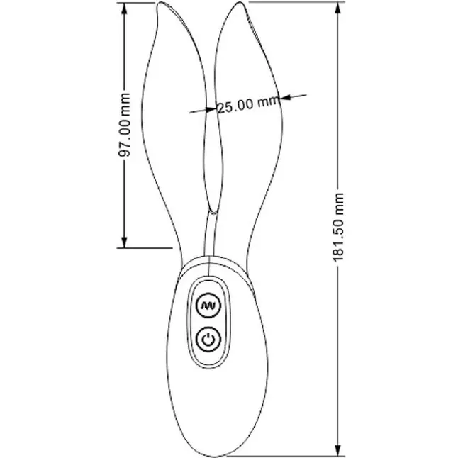 Розовый вибратор с 2 ушками Flower Core - 18,1 см. Фотография 2.