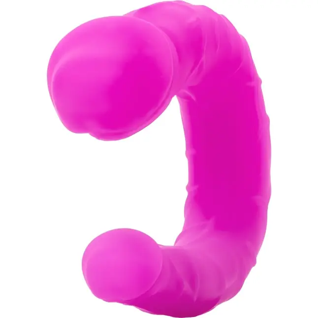 Розовый двусторонний фаллоимитатор Silicone Double Dong AC/DC - 30,5 см. Фотография 5.
