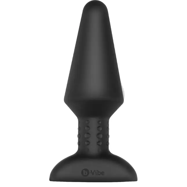 Большая чёрная вибропробка Rimming Plug XL - 16 см. Фотография 2.