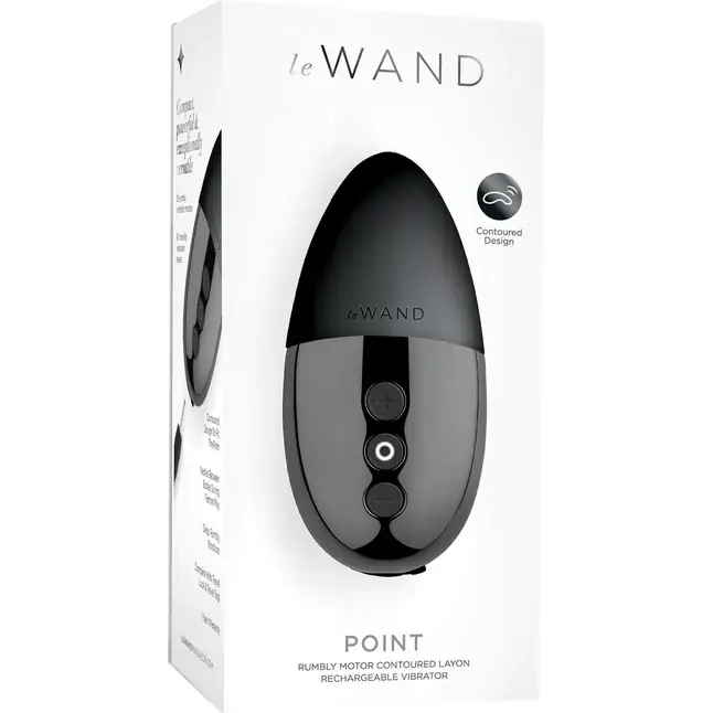 Чёрный утяжеленный премиум-вибратор Le Wand Point. Фотография 7.