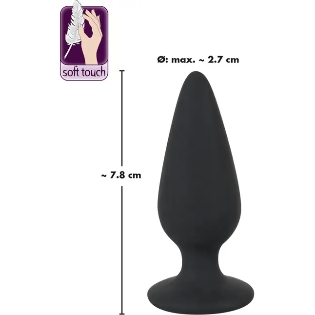Черная анальная втулка Heavy Plug Small - 7,8 см - You2Toys. Фотография 5.