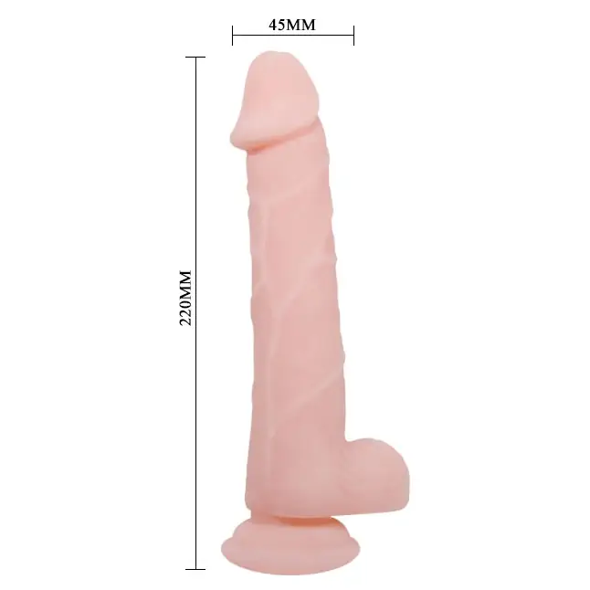 Телесный фаллоимитатор на присоске Super Dildo - 22 см. Фотография 4.